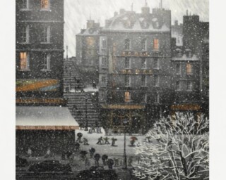 ヒロヤマガタ 『スノーウィ・モンマルトルⅡ』 シルクスクリーン