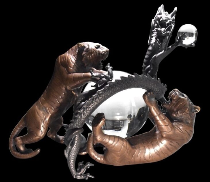 大峰 『青銅製 白虎青龍』 ｜骨董品買取 緑和堂