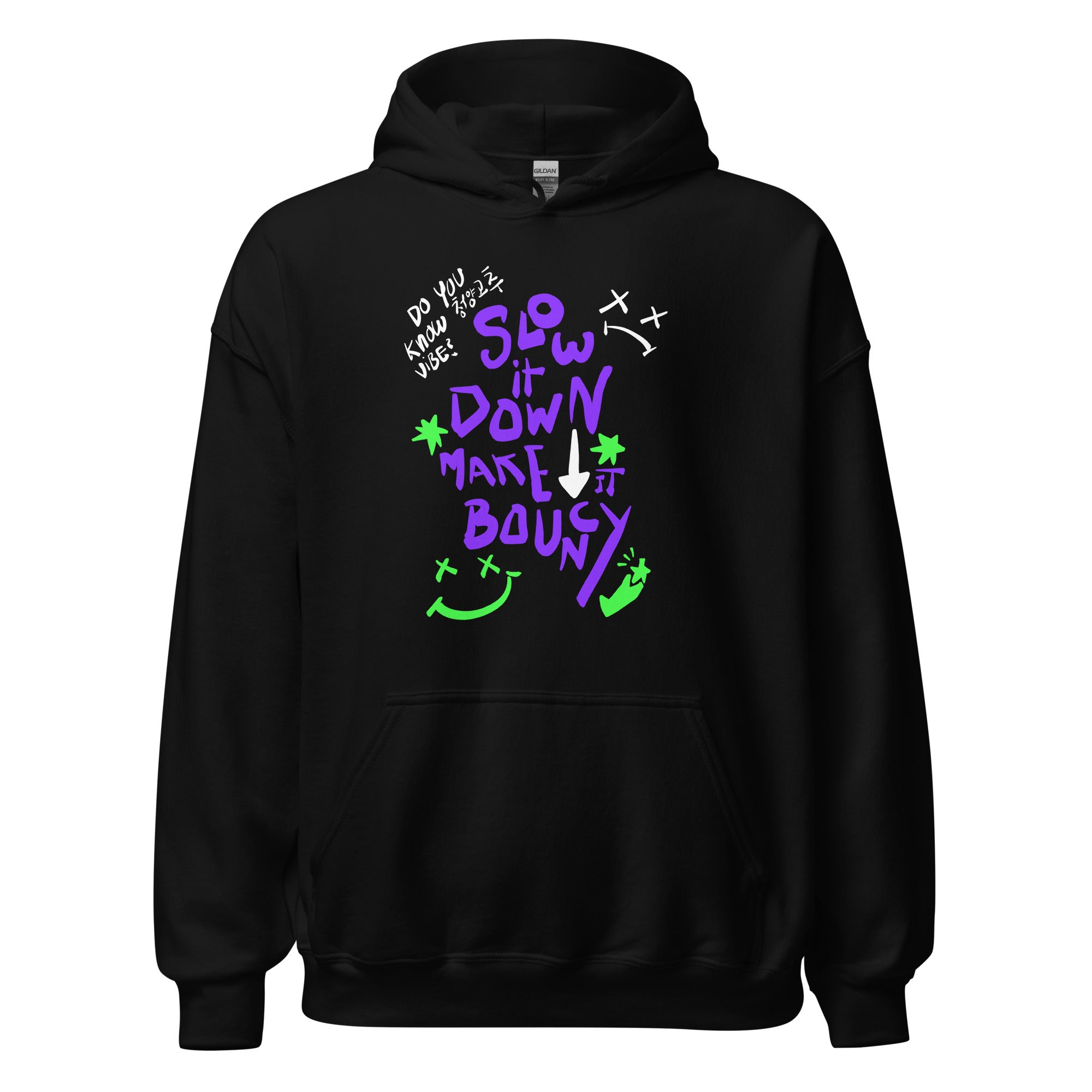 Wondernara - ATEEZ Bouncy Inspired Unisex Black Hoodie