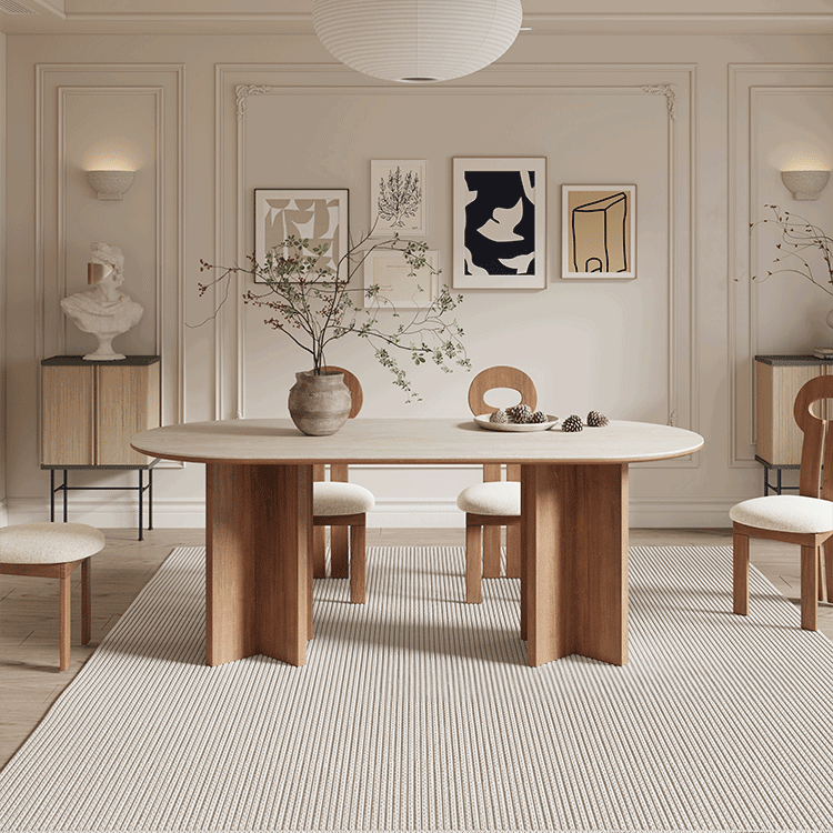 ダイニングテーブル テーブル 楕円形 セラミック製天板 食事テーブル