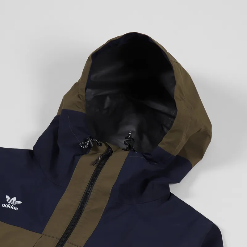 Adidas Snowboarding Mens GORE-TEX Shell Jacket Ink Olive Blue