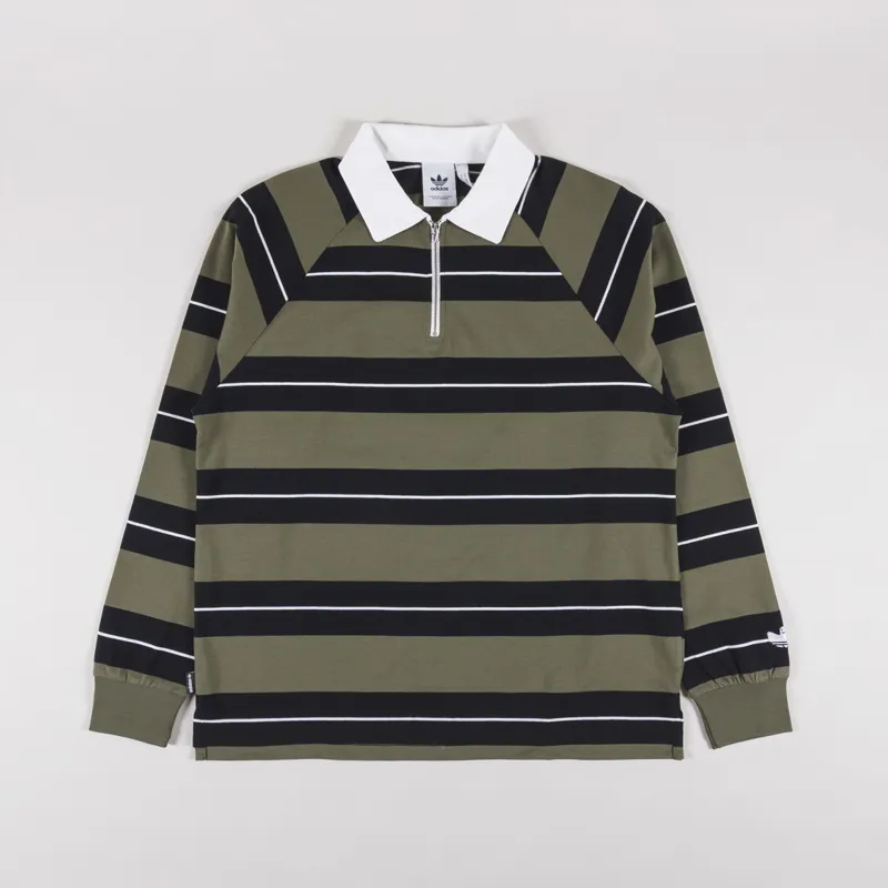 Adidas Skateboarding Shmoofoil Long Sleeve Rugby Shirt Green