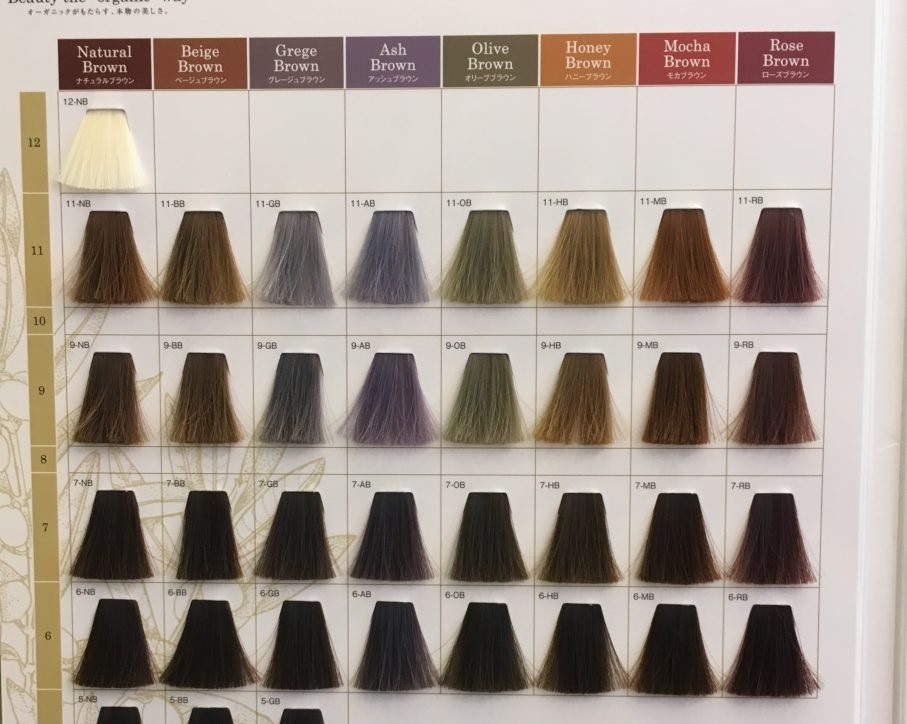 近くのカラー専門店』『白髪染め専門店』色見本、カラーチャートで