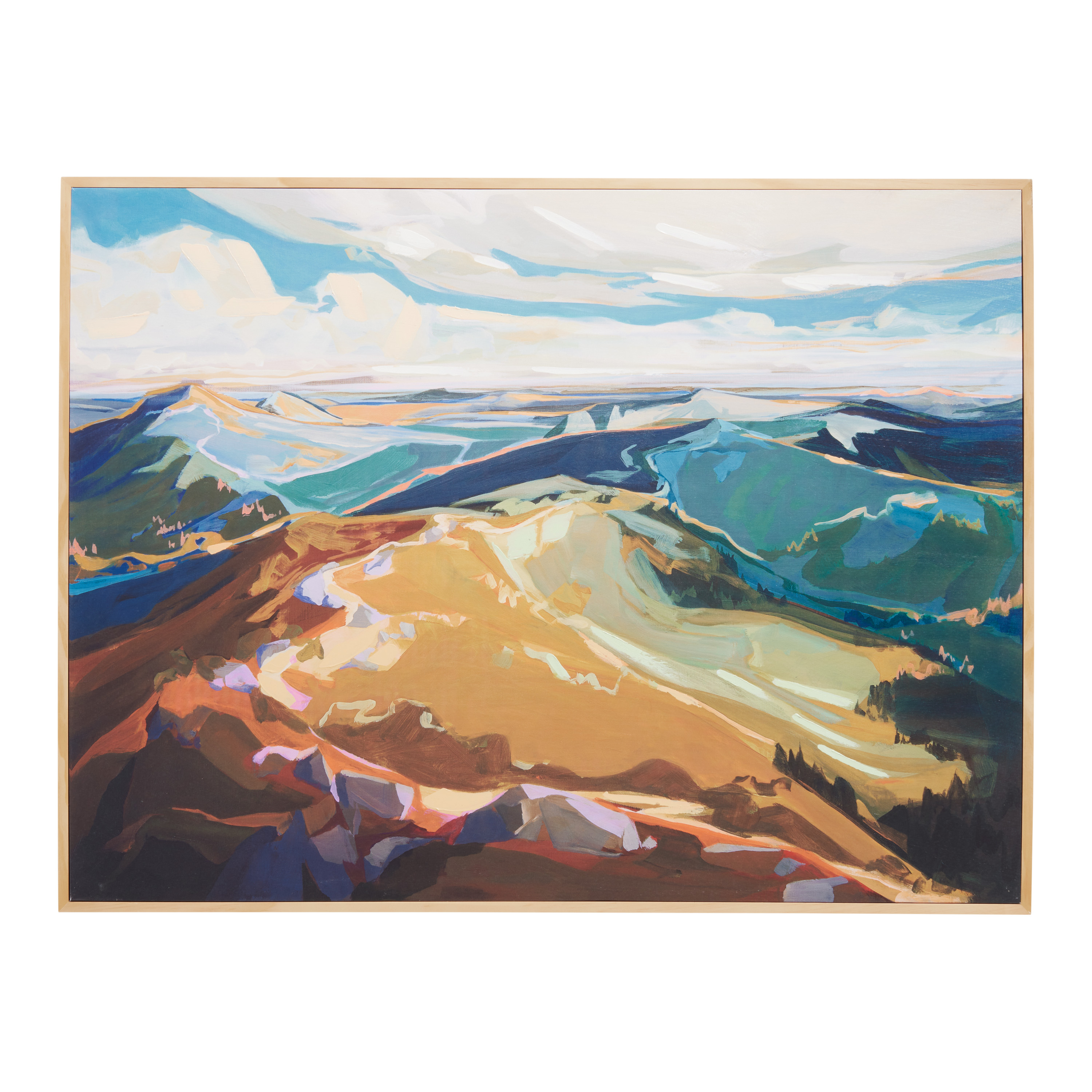 Mountain Journey Landscape By Jess Franks Framed Wall Art - World