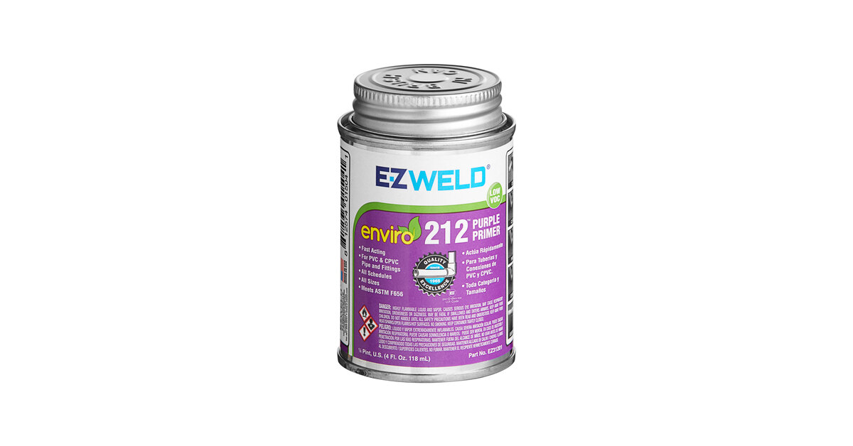 E-Z Weld EZ21201N 4 oz. Purple PVC Primer