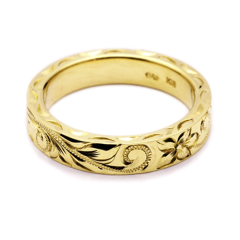 K14 ゴールド 幅4mm《 シングル / フラット 》オーダーメイド