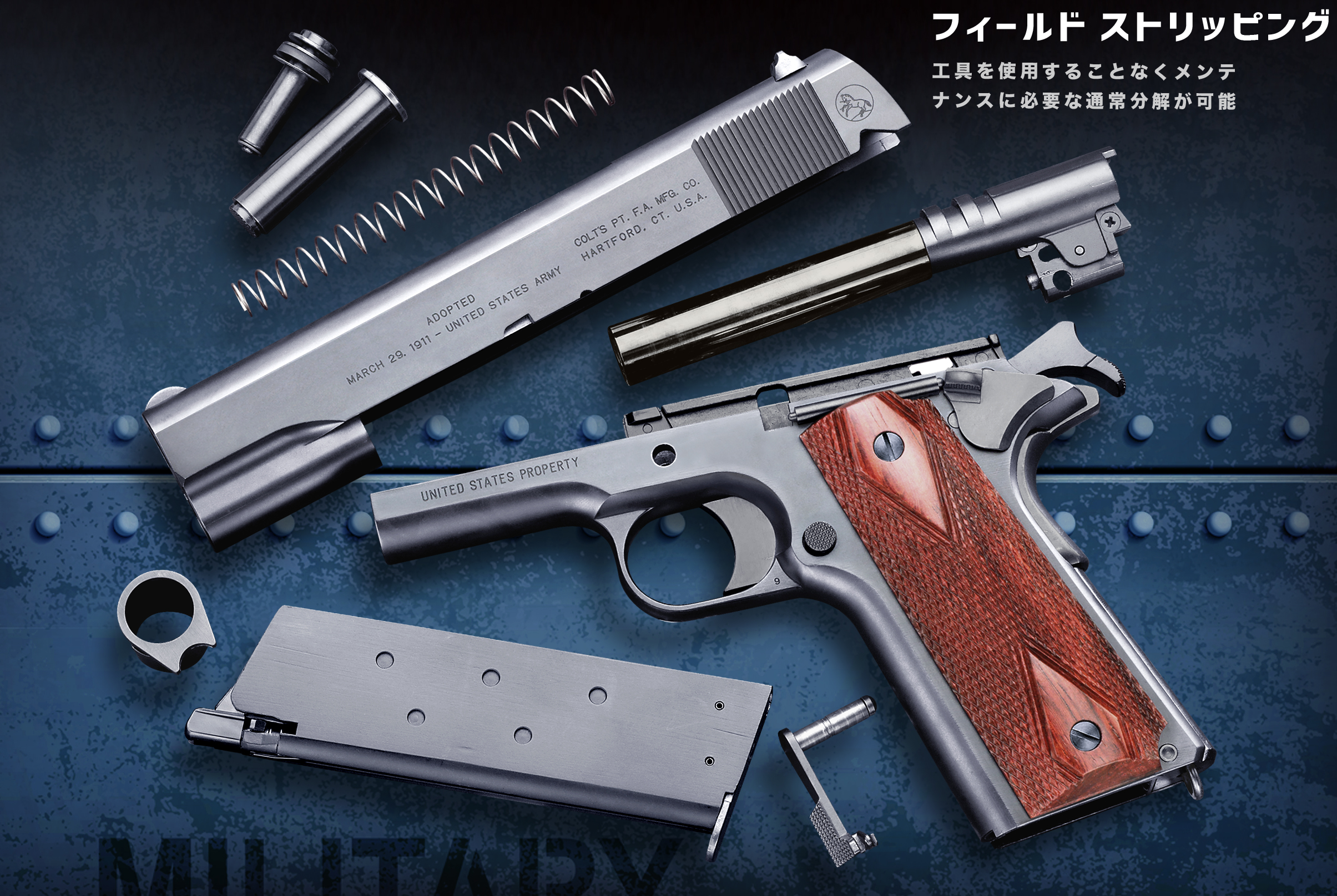 完売】WA【コルト】M1911 100周年記念モデル ウッドグリップver