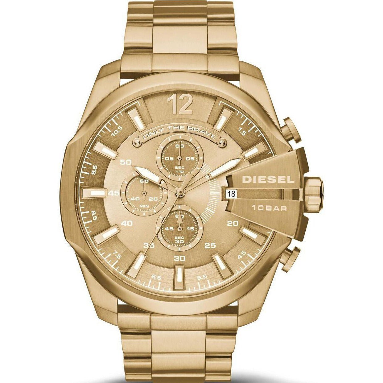 Diesel Mega Chief Chronograph All Gold | Watches.com