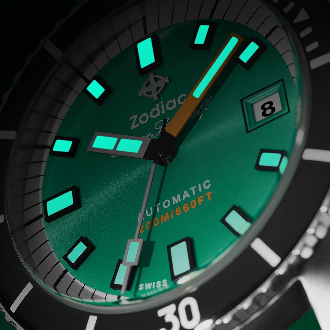Zodiac ZO9305 Super Sea Wolf Automatic Seafoam | Watches.com