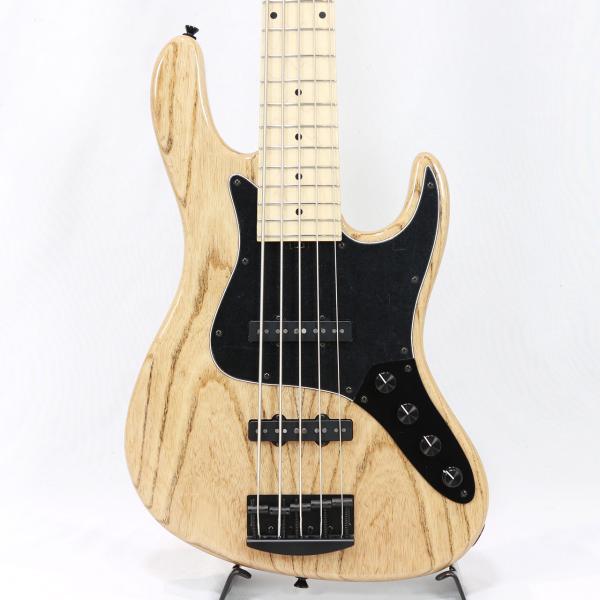 Kikuchi Guitars Custom 5st J Bass Natural with Black Filler 国産 5