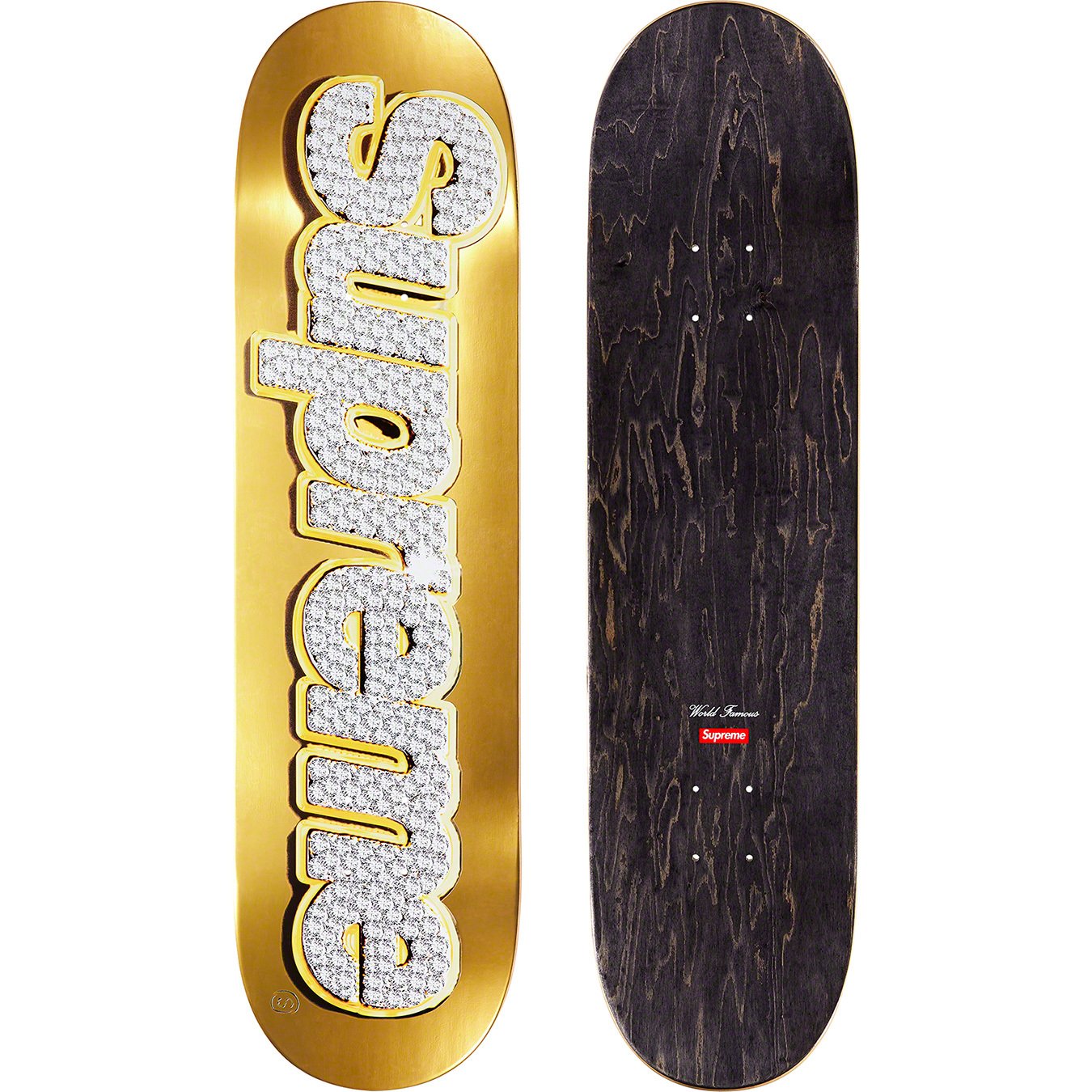 Buy Supreme Bling Box Logo Skateboard Deck 'Gold' Online - Waves Au
