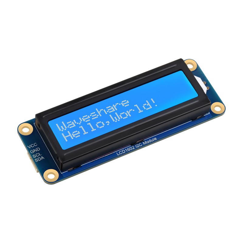 LCD1602 I2C Module, White color with blue background, 16x2