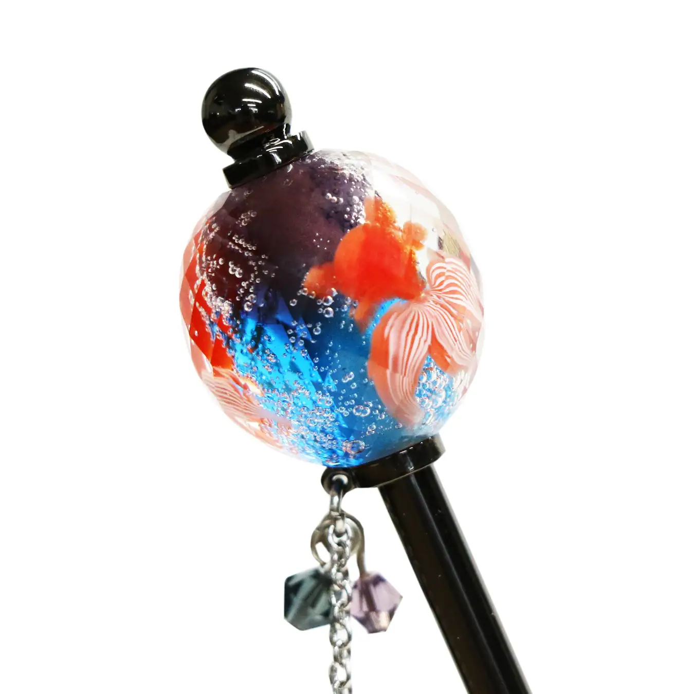 和心の簪ブランド『かんざし屋wargo』から、繊細なガラスの透明感と