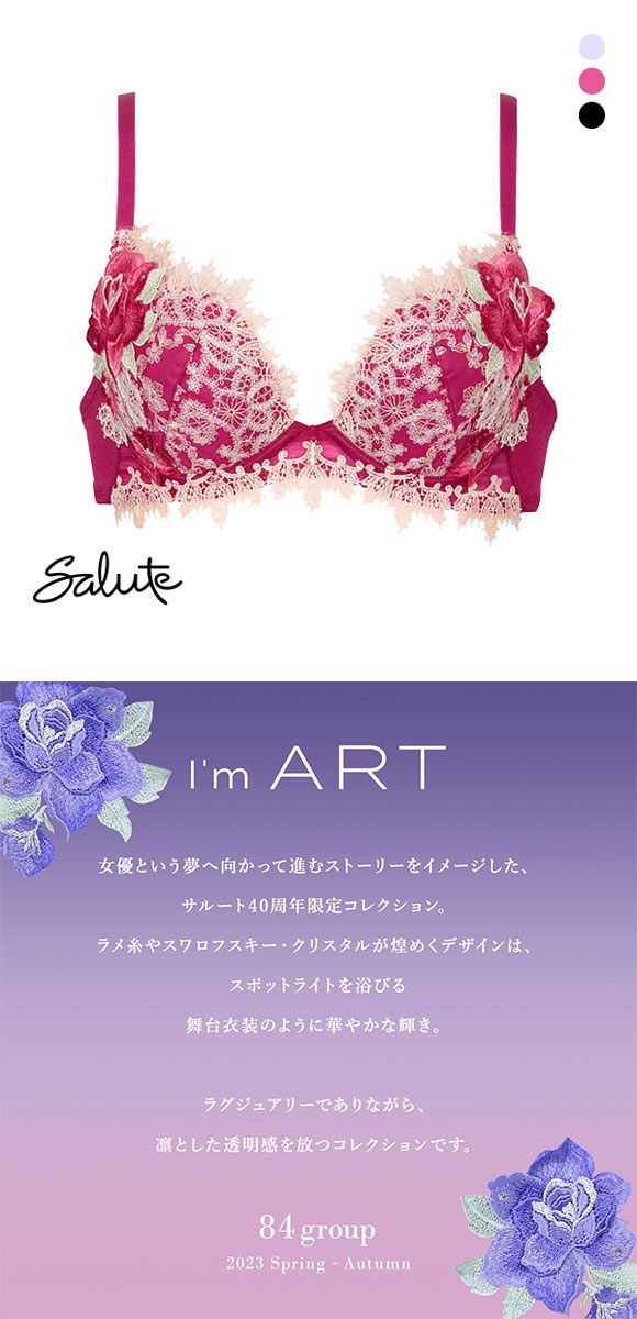 ワコール Wacoal サルート Salute 40周年 84G 23SS BTJ484 VIVA LINE