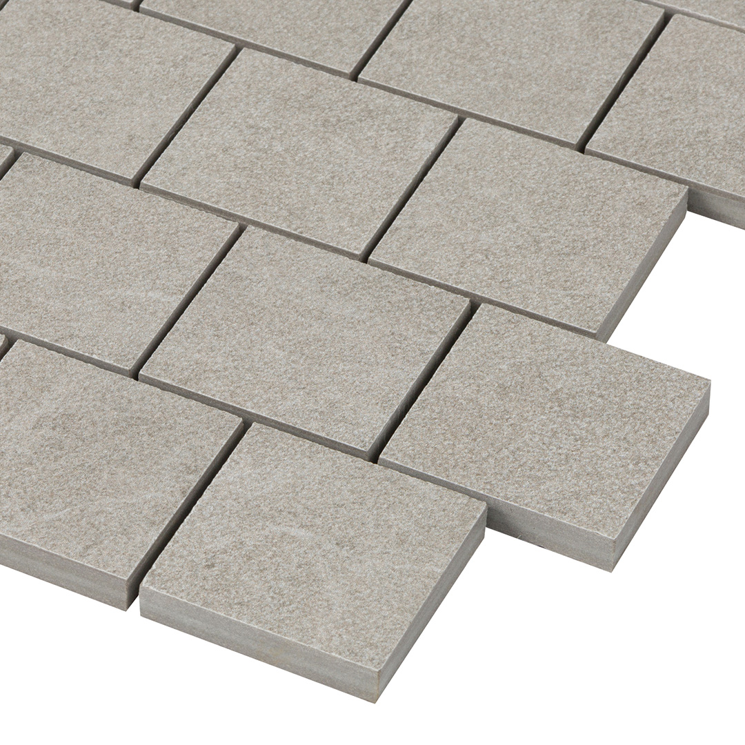 Continuum Grey 2x2 Offset Mosaic Natural - Walker Zanger