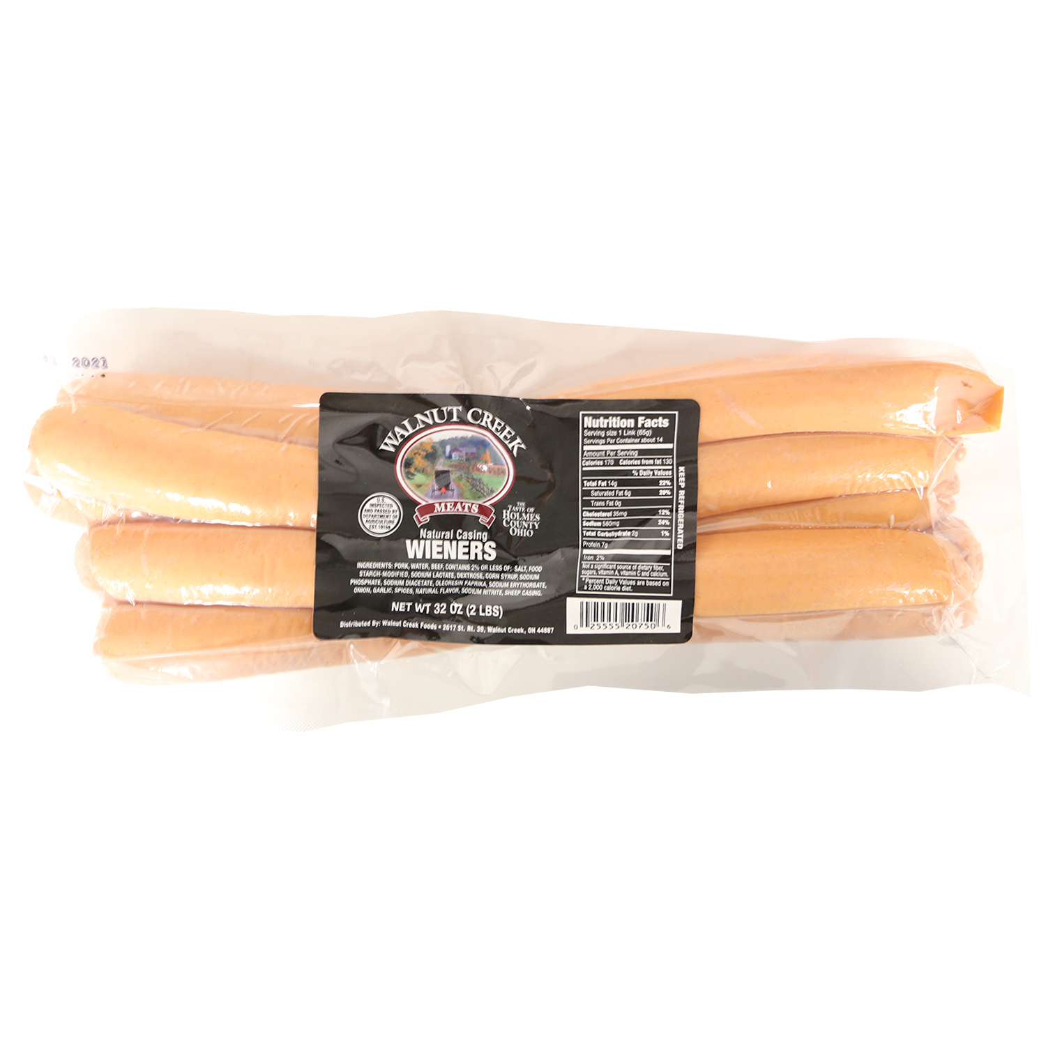 Hot Dogs - Natural Casing WC 2 lb | Walnut Creek Foods