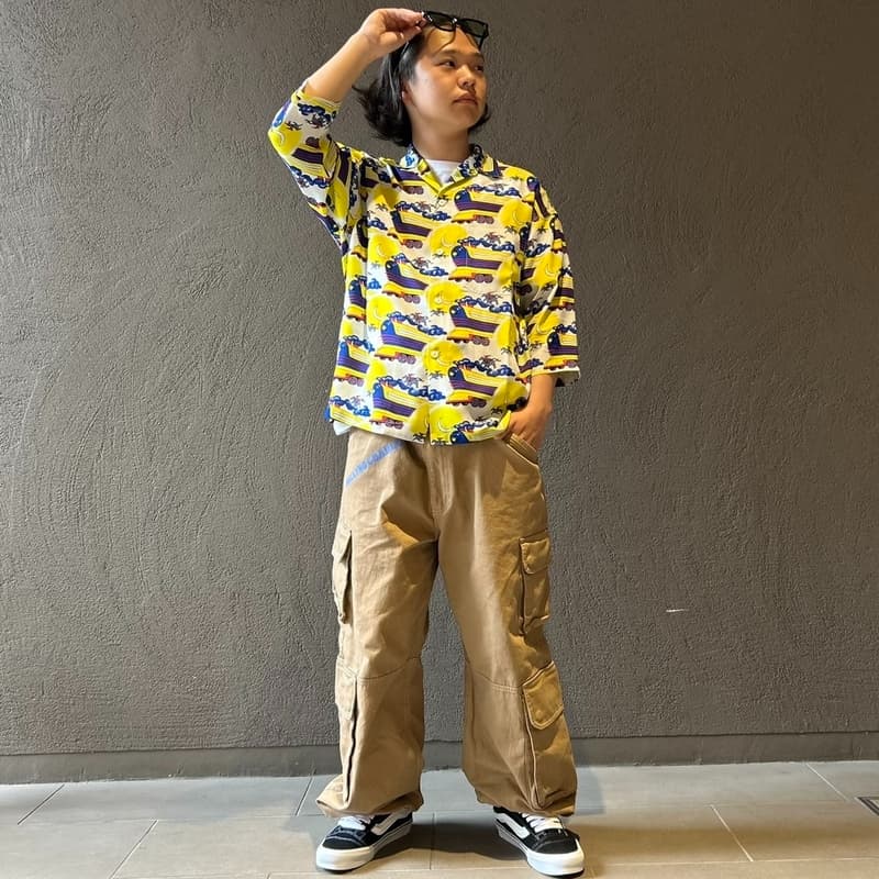 ヘッドグーニー HEADGOONIE FLYING FUTURE TRAIN ALOHA SHIRTS(MULTI
