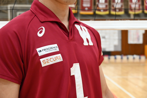 バレー部男子ユニフォームスポンサー 「豊田合成」「プログデンス