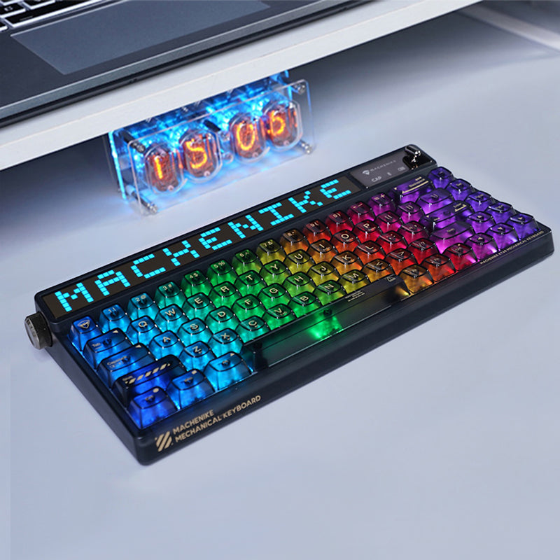 Machenike KT68 Smart Screen Hot-Swap Mechanical Keyboard - WhatGeek