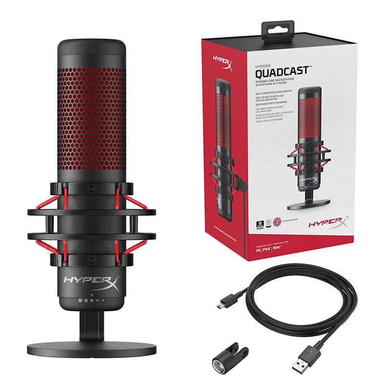 HyperX - QuadCast USB Electret Condenser Microphone - WhatGeek