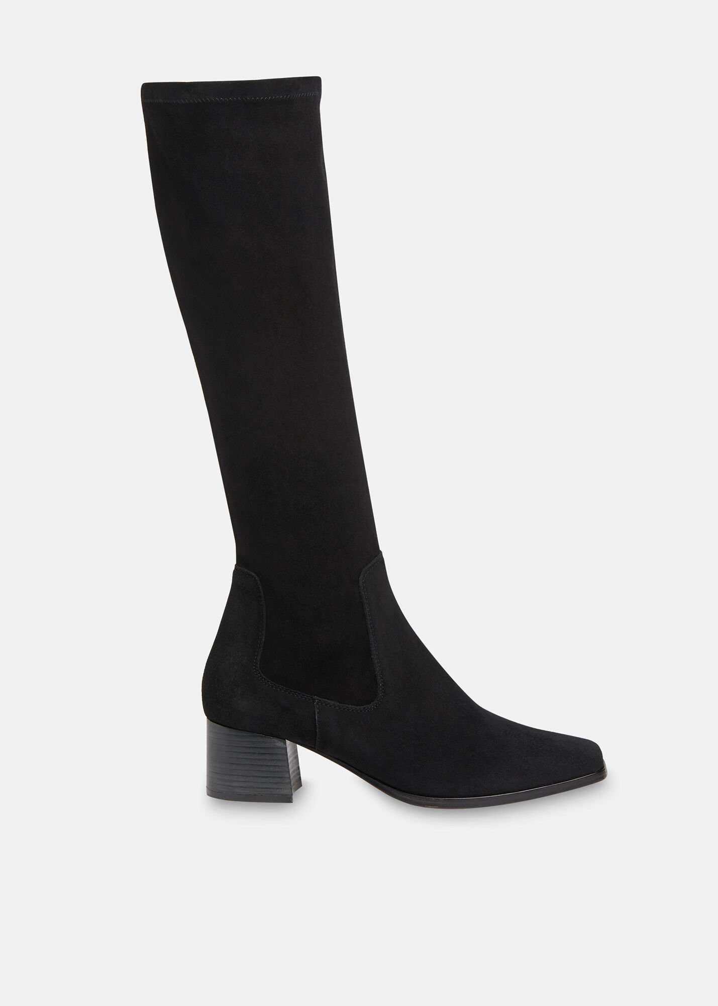Black Blaire Stretch Knee High Boot | WHISTLES | Whistles US |