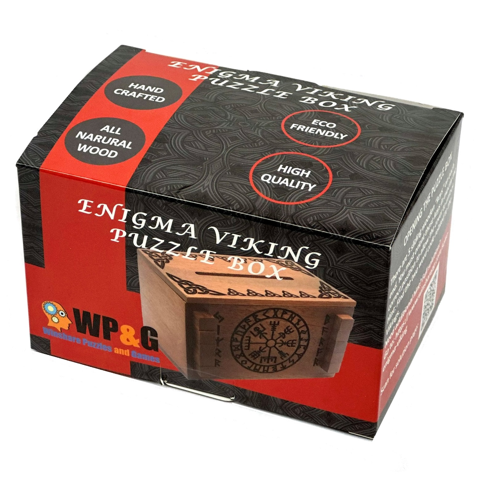 Enigma Viking Puzzle Box - Money Gift Giving IQ Secret Box-E