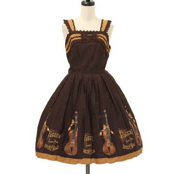 USED】フリルジャンパースカート＜BIGワッペン/ハートバルーン