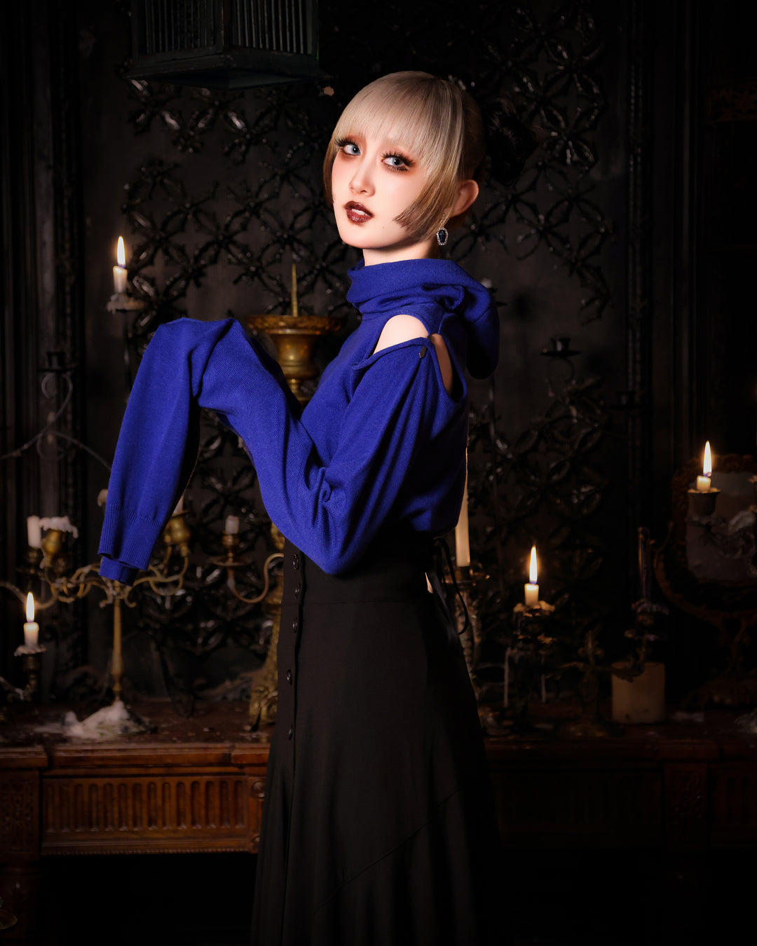 Cross Button Long-sleeve Knit | Moi-même-Moitié | Wunderwelt Fleur