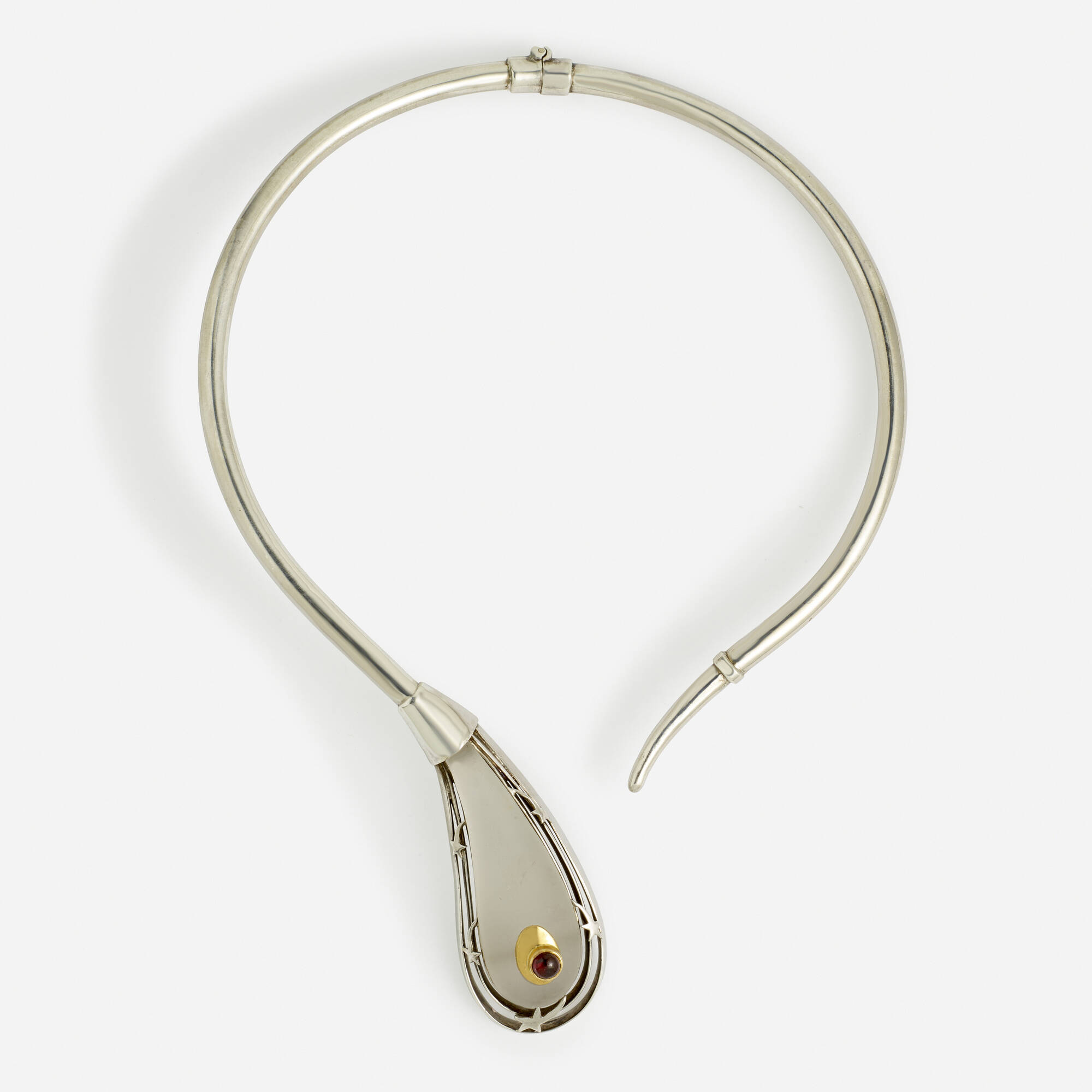 225: LALAOUNIS, Silver, glass, and garnet necklace < Fall Jewels