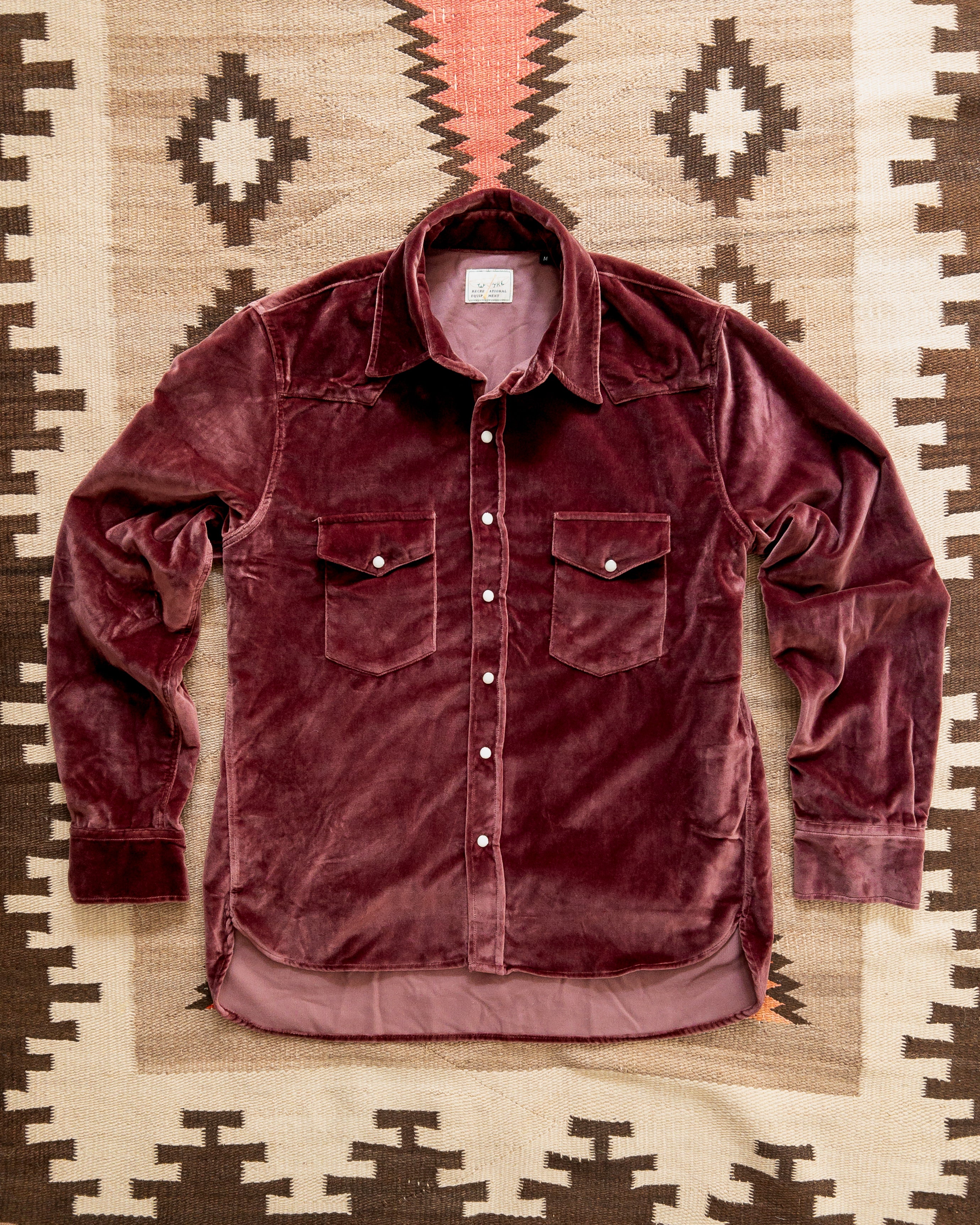 Velvet Pearlsnap Shirt - Plum – Wythe
