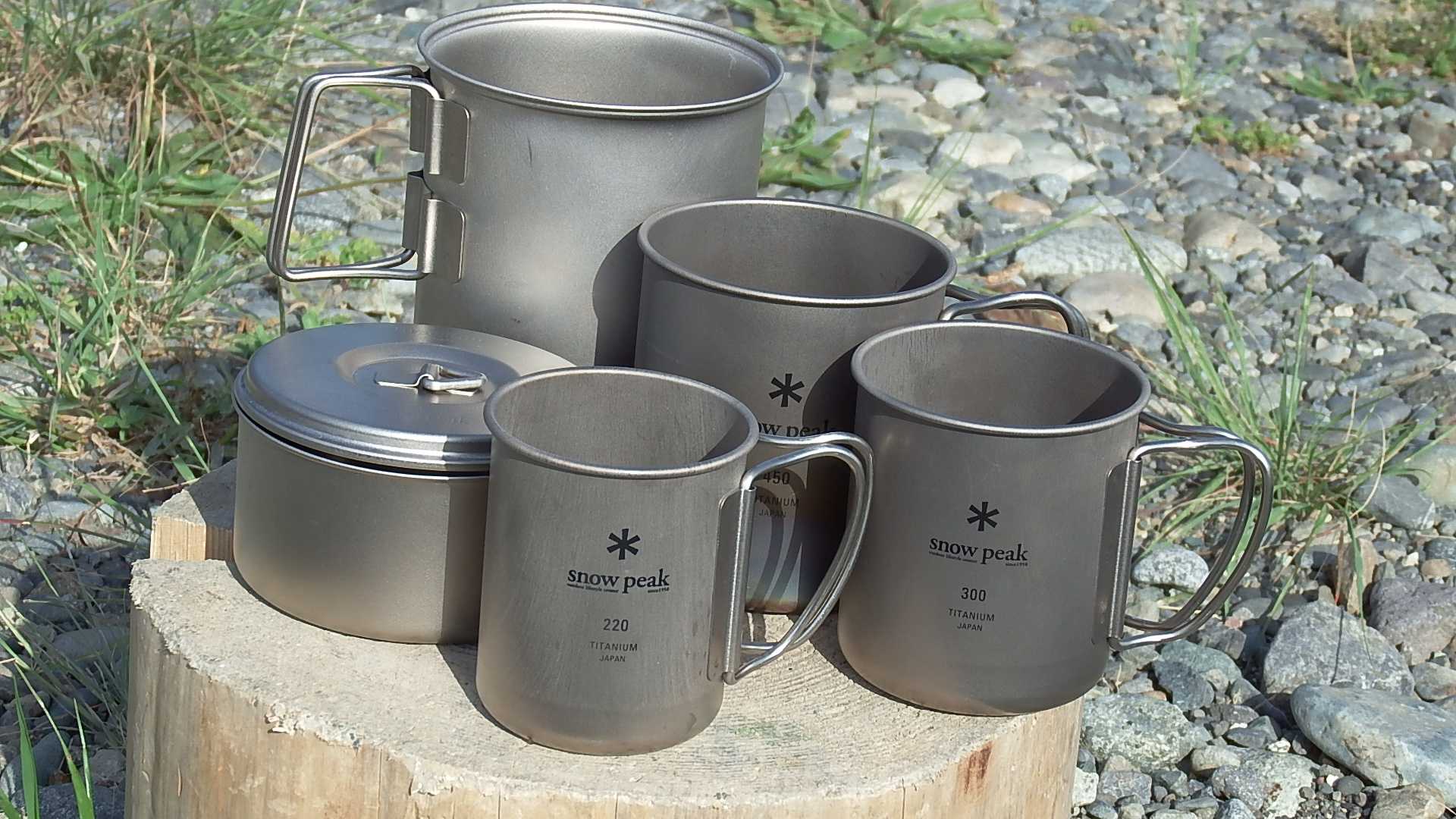 ソロセット『極』チタンはスタッキングもしやすい | T-STYLE-OUTDOOR