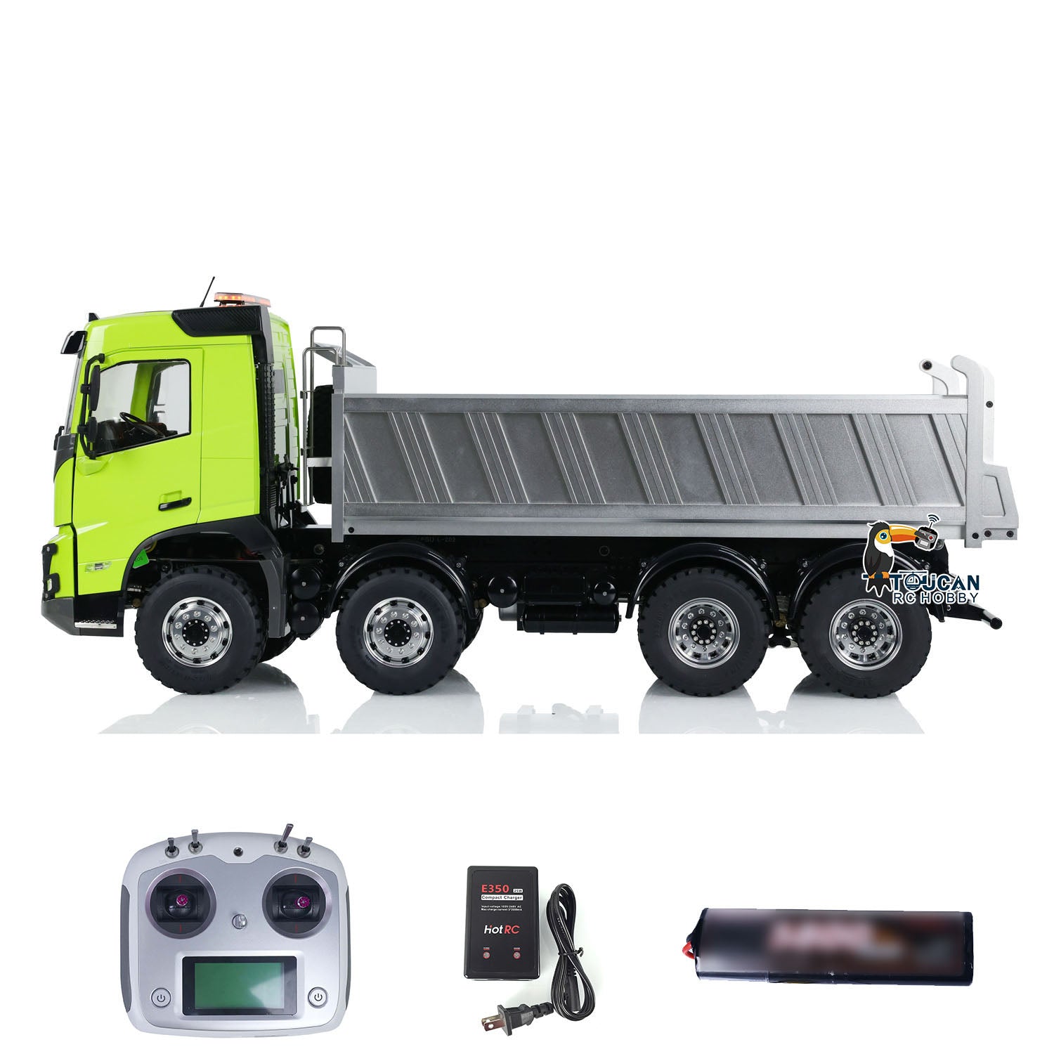 LESU 1/14 RTR RC Hydraulic Dump Truck FMX Cabin 8X8 Metal Chassis