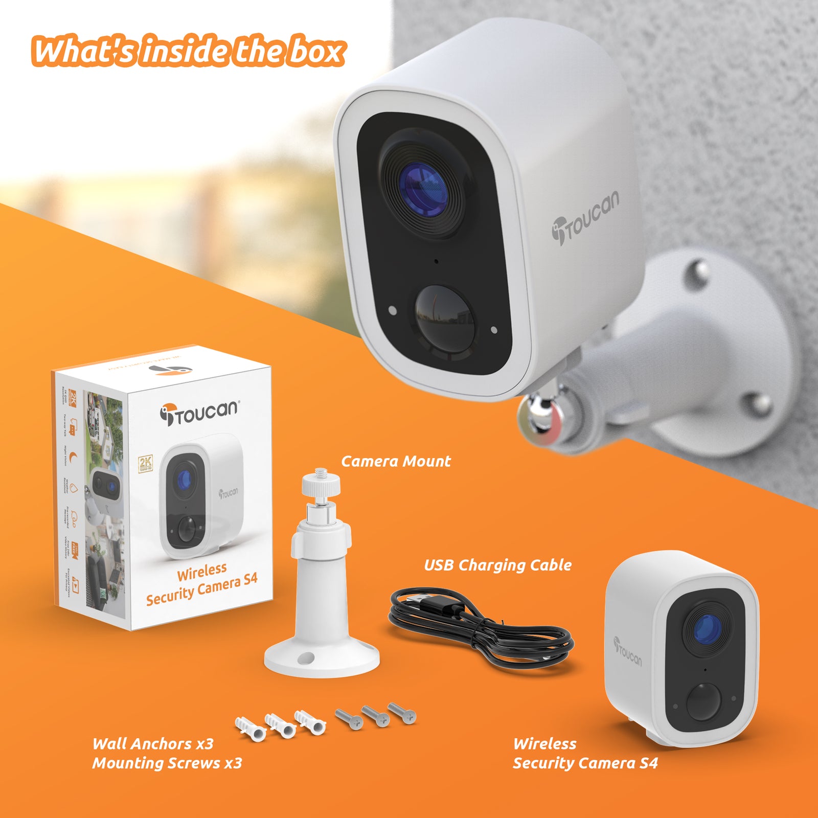 4 Pack Wireless Security Camera S4- Toucan Solutions - No
