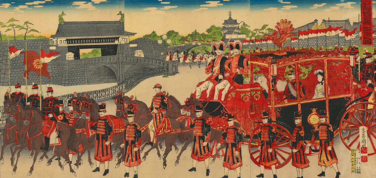 歌川国利 作 「大日本帝国銀婚式青山御幸之図」／ホームメイト
