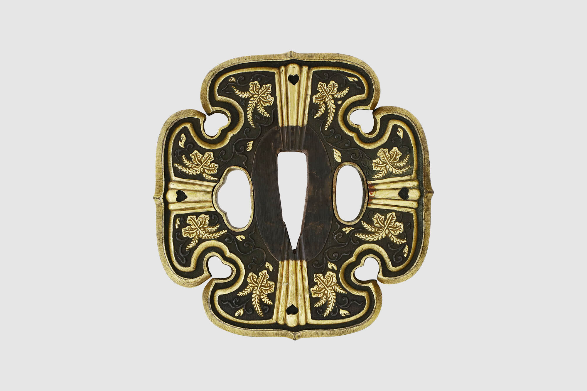 花桐草図太刀鍔／ホームメイト