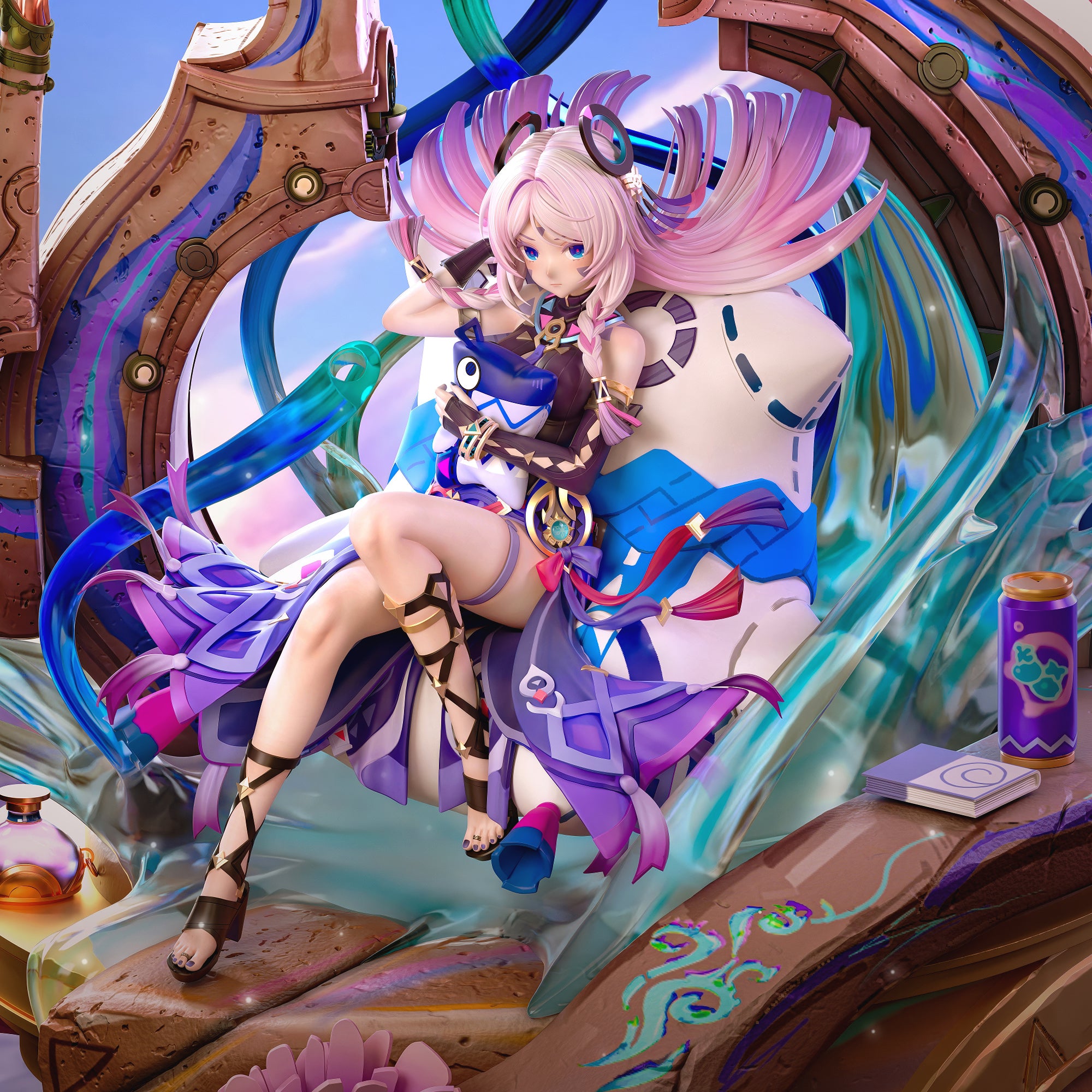 原神 ミクトラン シトラリ 白星黒曜 Ver. 1/6スケール 塗装済み完成品