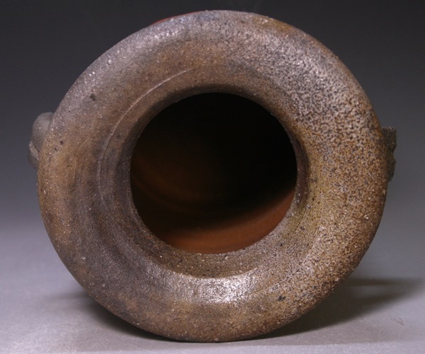 金重晃介 作 「備前耳付花入」 ～備前焼専門卸小売店 川口陶楽苑～