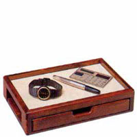 ウォッチボックス10 [腕時計,10個入れ,枕,布貼り,透明蓋]