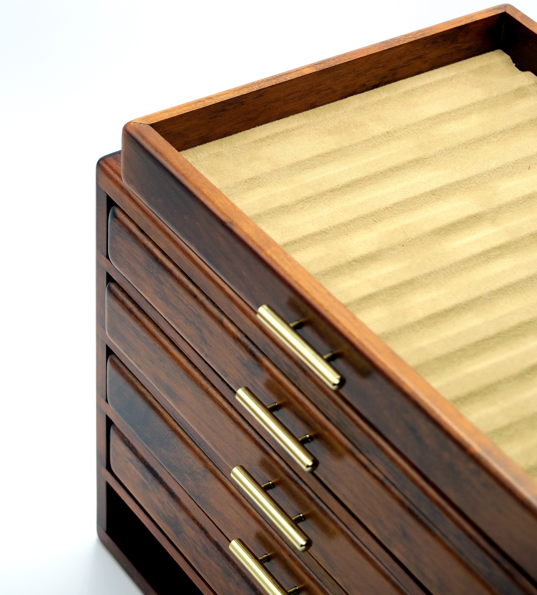 万年筆箱60 [筆記具,60本入れ,ペン皿,引出し,5段]