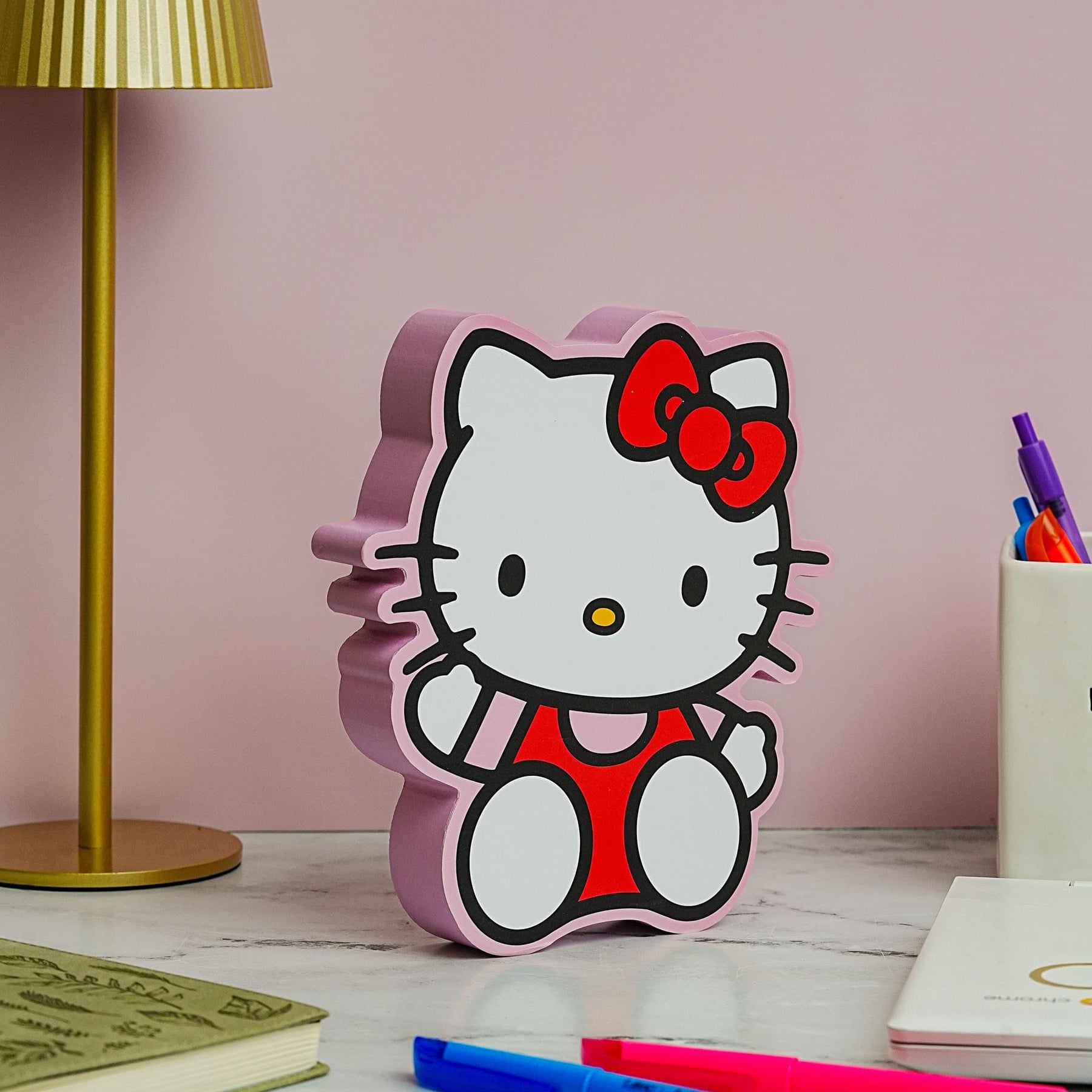 Hello Kitty Waving Die Cut MDF Wood Wall Art | Free Shipping
