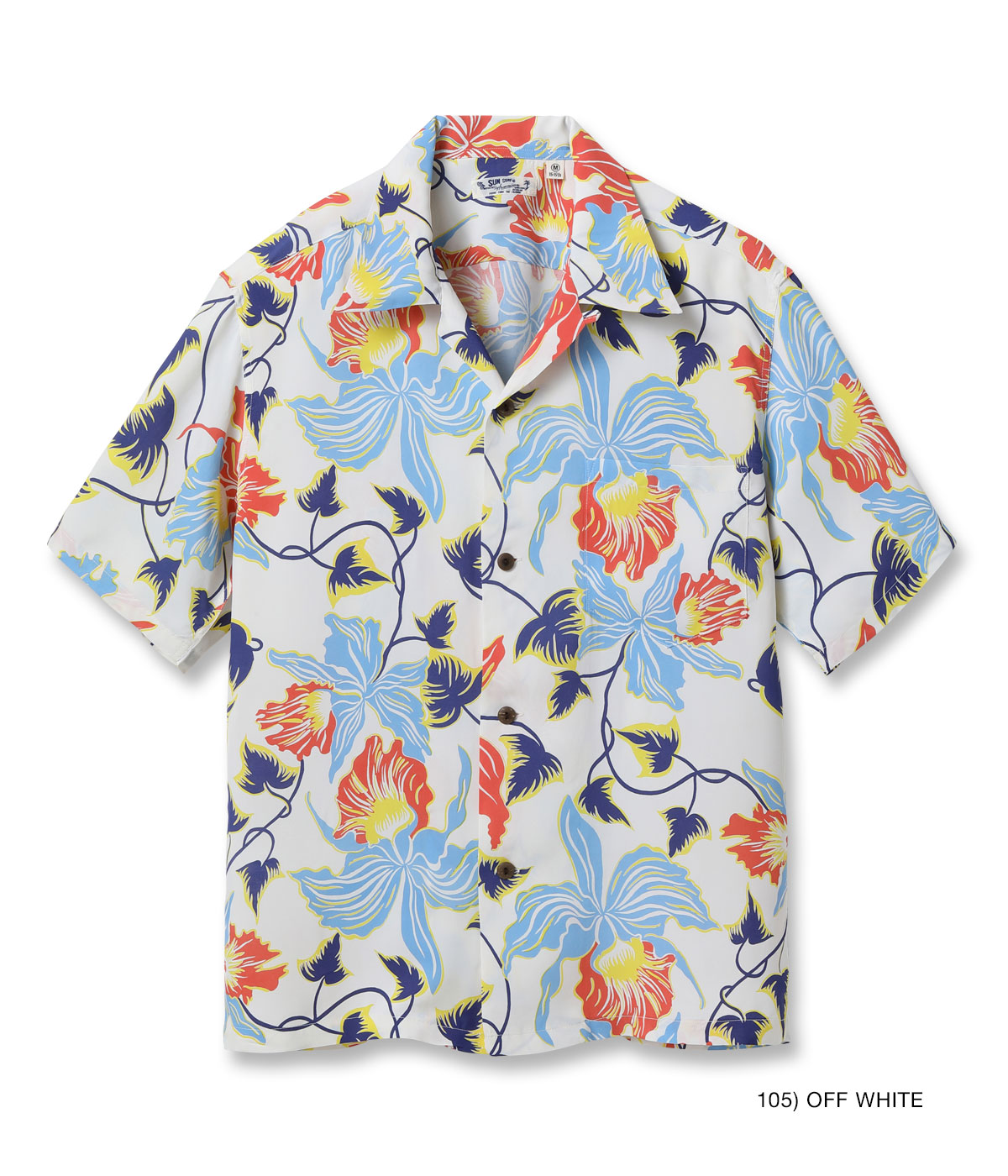 Lot No. SS39217 / RAYON HAWAIIAN SHIRT “CATTLEYA ORCHID” - SUN
