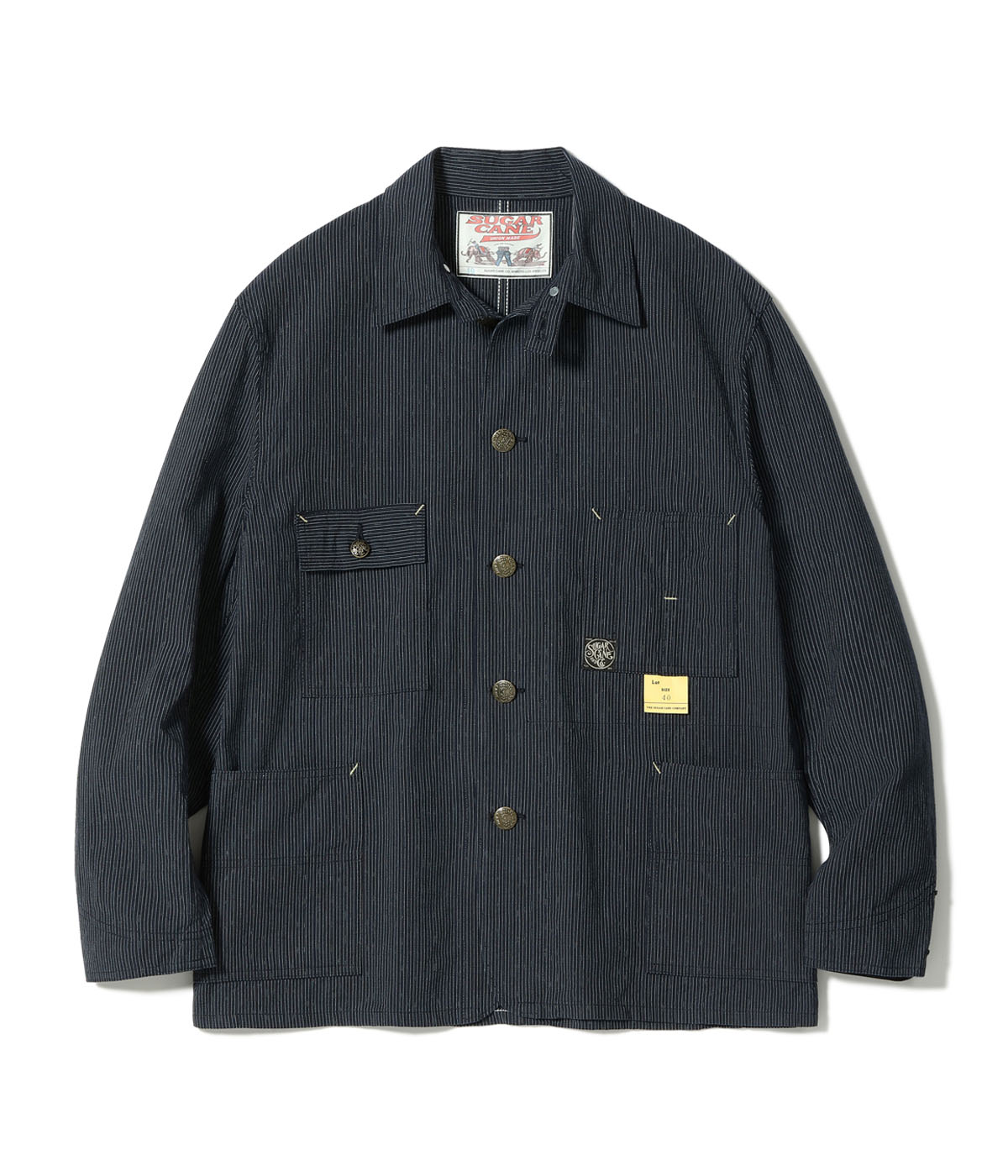 Lot No. SC15700 / FICTION ROMANCE 8oz. INDIGO STRIPE WORK COAT