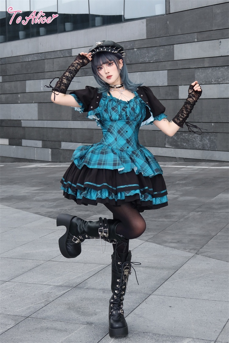 BlackShamrock】パンクロックショート丈半袖ボレロ - To Alice