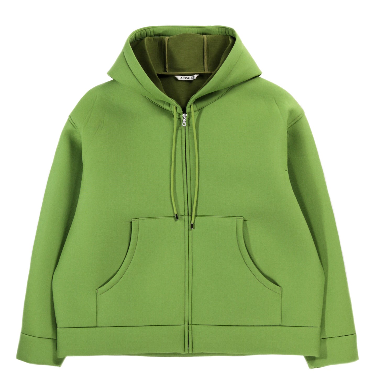 AURALEE SPONGE TROPICAL WOOL ZIP HOODED BLOUSON GREEN | TODAY CLOTHING