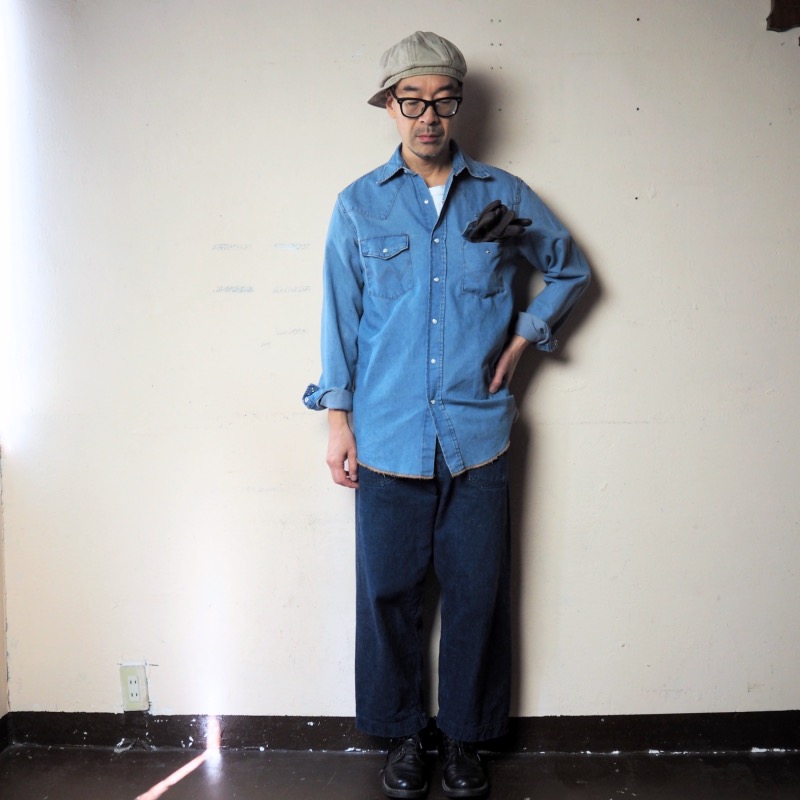 Wrangler ラングラー デニムウエスタンシャツ 70127SW / STONE WASH