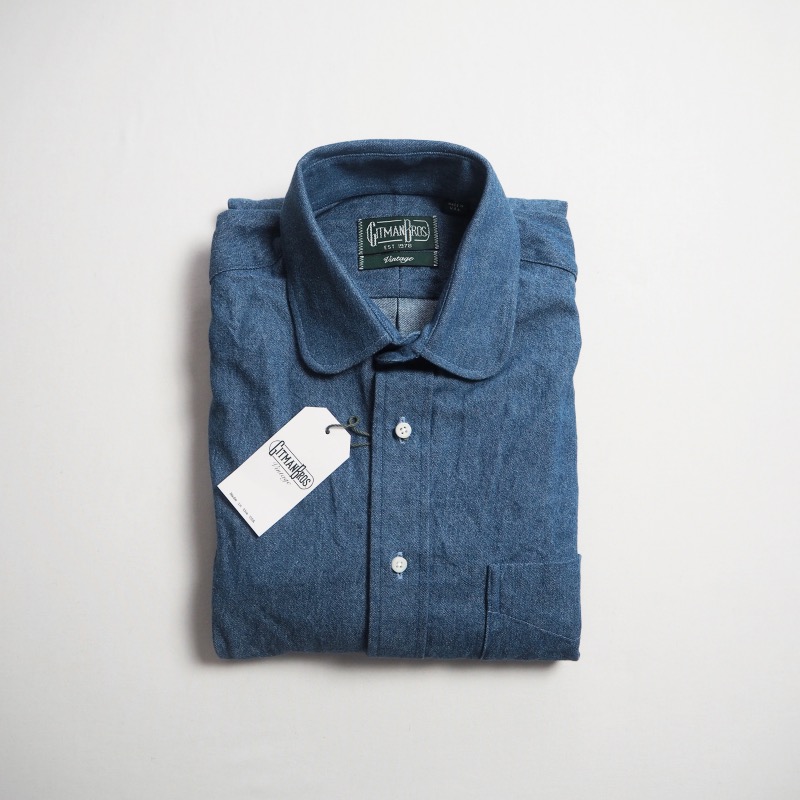 GITMAN VINTAGE ギットマンヴィンテージ デニムラウンドカラーシャツ