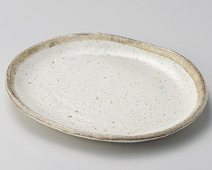 白唐津小判皿中(楕円形の中皿(和食器))|食器通販の陶磁庵