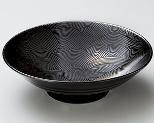 銀彩青海波8.0めん鉢(和食器,鉢もの,中鉢)|食器通販の陶磁庵