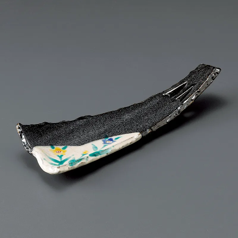 魯山人写し扇皿(和風長角皿(中サイズ))|食器通販の陶磁庵