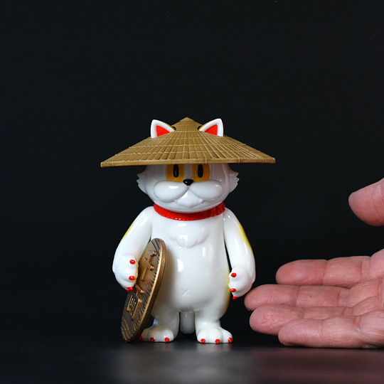 ソフビ製モズクパイセン 三度笠 (招き猫) | 多肉植物・特別な鉢の販売